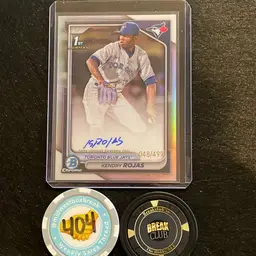 2024 Bowman Chrome Refractor Autograph - Kendry Rojas 048/499 Blue Jays