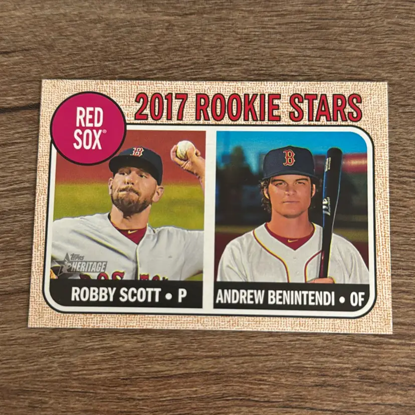 Andrew Benintendi / Robby Scott
2017 Topps Heritage Rookie Stars 
Boston Red Sox