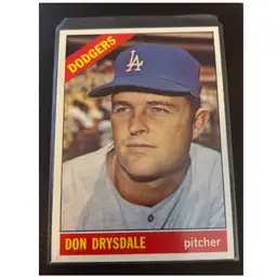 Don Drysdale 1966 Topps Hall Of Fame Dodgers
