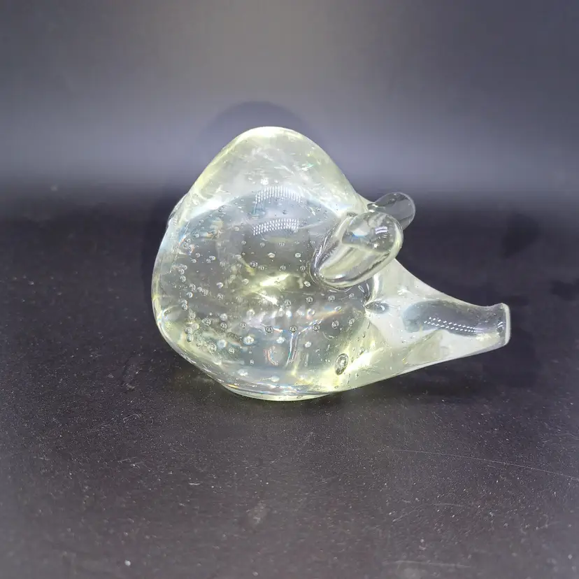 Blown Glass Bulliconte bubbles Hedgehog Art Glass Figurine Paperweight