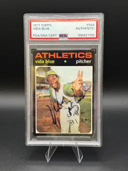 Vida Blue 1971 Topps Autograph PSA/DNA Certified #544