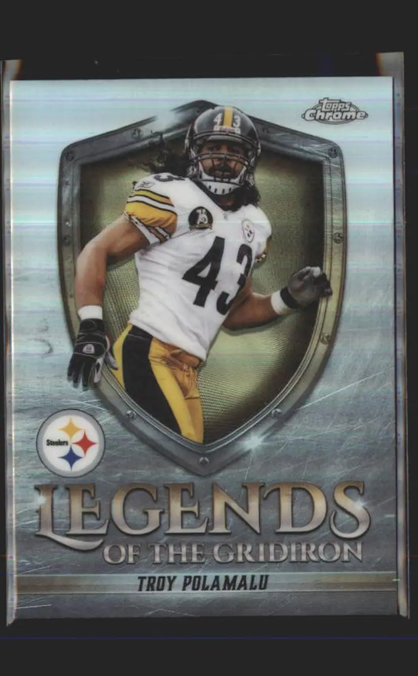 Troy Polamalu 2025 Topps Chrome Legends of the Gridiron Refractor - (140) - Pittsburgh Steelers