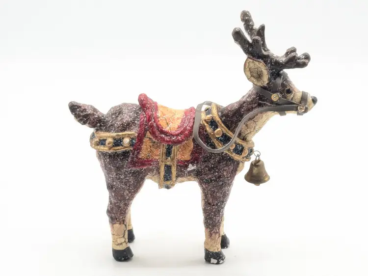 Christmas Reindeer Bobblehead Resin Holiday Decor