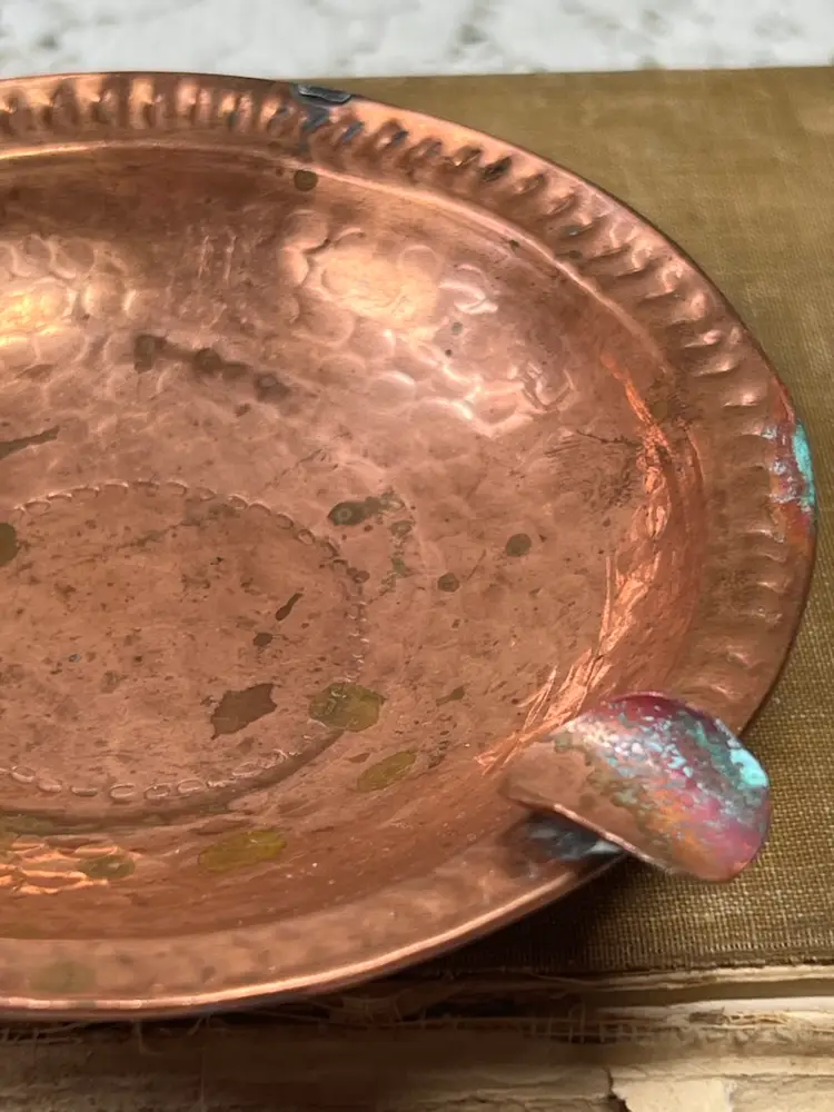 Hammered Copper 4.25 Inch Mcm Ashtray