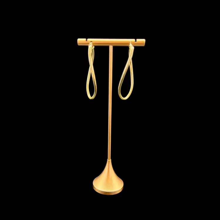 Simone L Smith 925 Sterling Silver Gold Tone Elongated Wave 2” Hoop Earrings