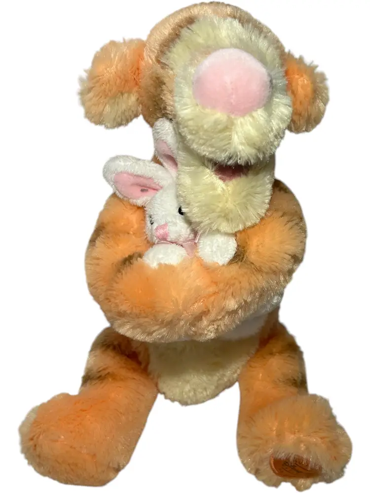 Disney Store Tigger Holding Bunny Rabbit Plush Stuffed Animal Toy Easter 12”
