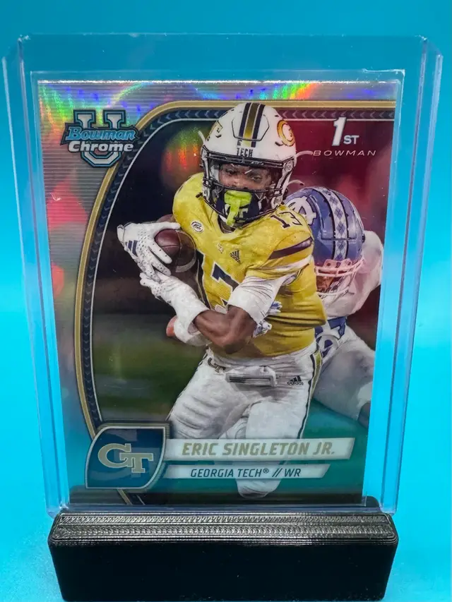 Eric Singleton Jr. 1st Bowman Chrome U Refractor Georgia Tech Yellow Jackets & Auburn Tigers