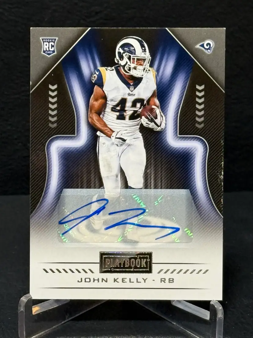 John Kelly 2018 Panini Optic #132 Playbook Football Rookie Auto RC Los Angeles Rams