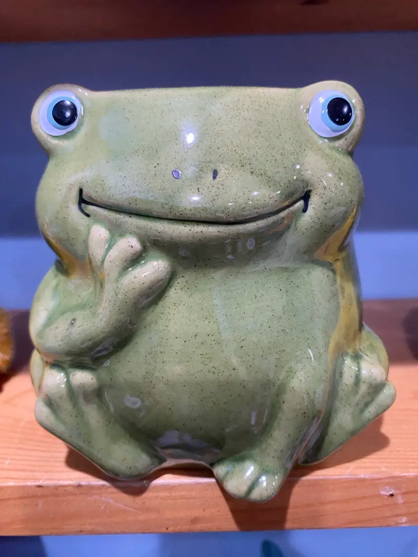 ceramic frog planter
