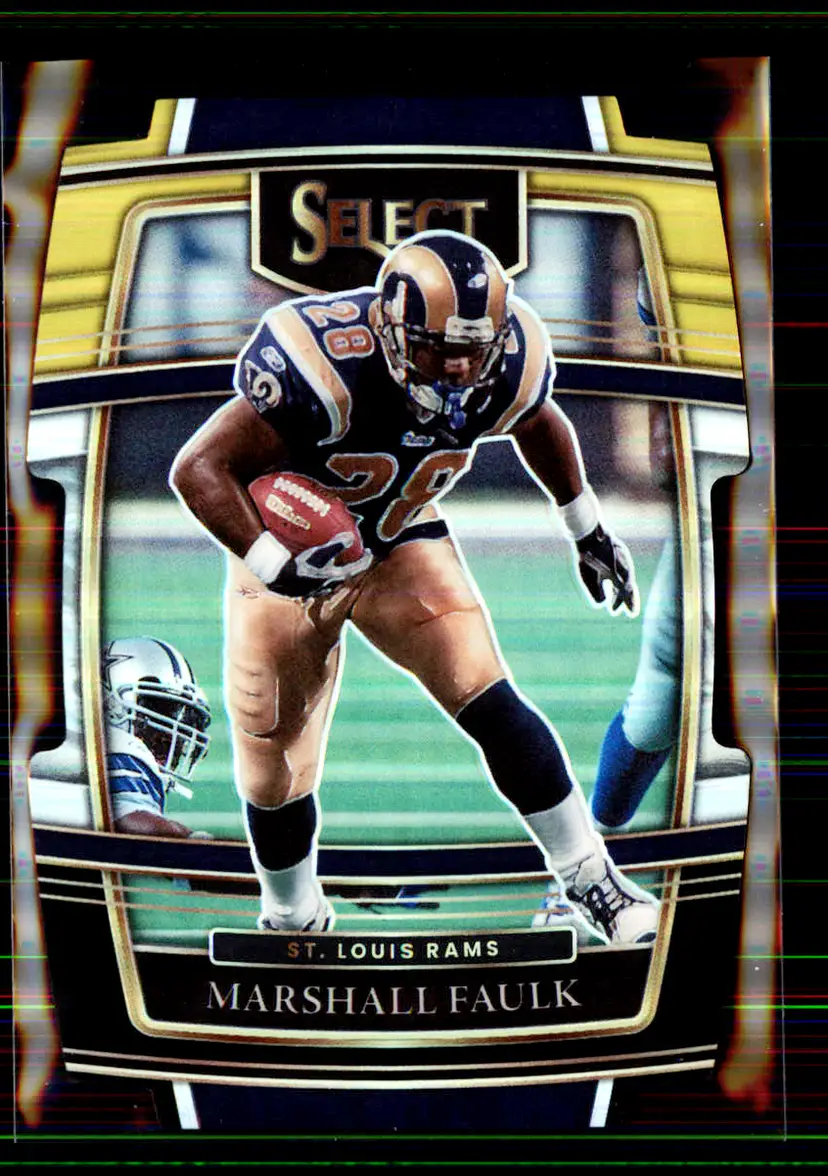 Marshall Faulk 2021 Panini Select Black & Gold Prizm Die Cut #39 - St. Louis Rams - (147-75)