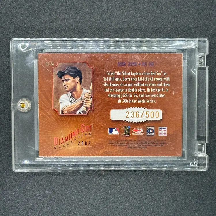 Bobby Doerr Auto 2002 Diamond Kings Diamond Cut Collection /500 Red Sox
