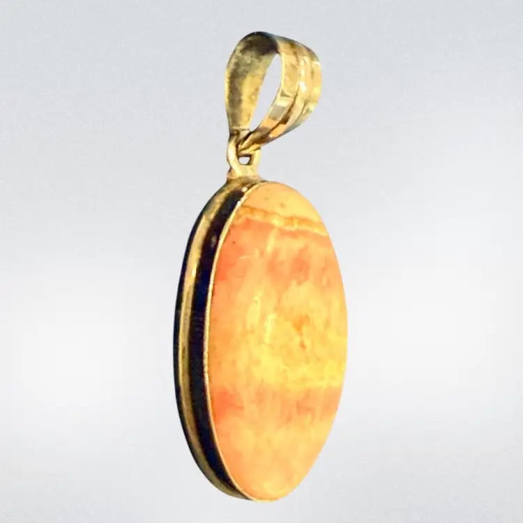 Chunky Rhodochrosite Sterling Silver Pendant 2.25”, 17.5g