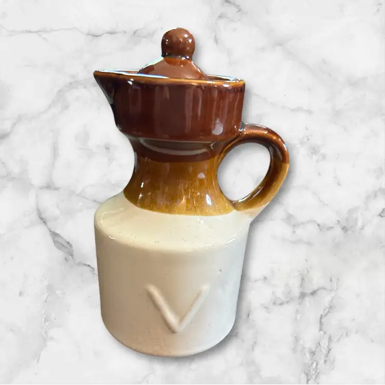 Vintage Stoneware Vinegar Cruet