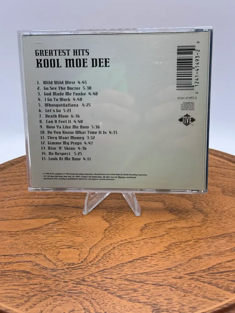 KOOL MOE DEE - CD - Greatest Hits - 1993 - Zomba Records - Rap Hip Hop - EX/EX