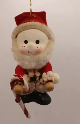 Vintage Kitschy Santa Claus Christmas Ornament R Roman Hong Kong 3 in