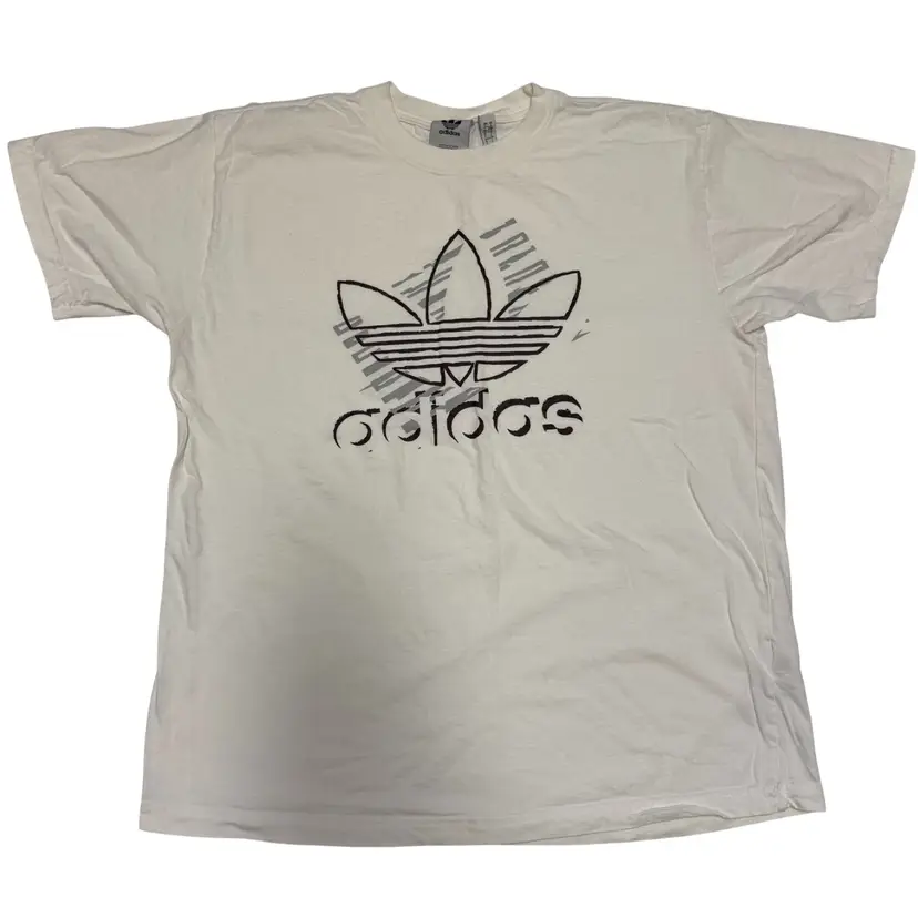 Adidas Brand The Original OG Sketch Trefoil White Graphic Print Unisex T-Shirt