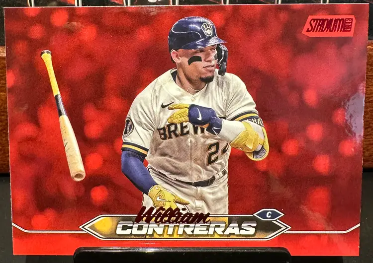 William Contreras Red Foil parallel 2024 Stadium Club 170 Milwaukee Brewers