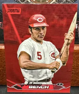 Johnny Bench Red Foil 2024 Stadium Club 75 Cincinnati Reds