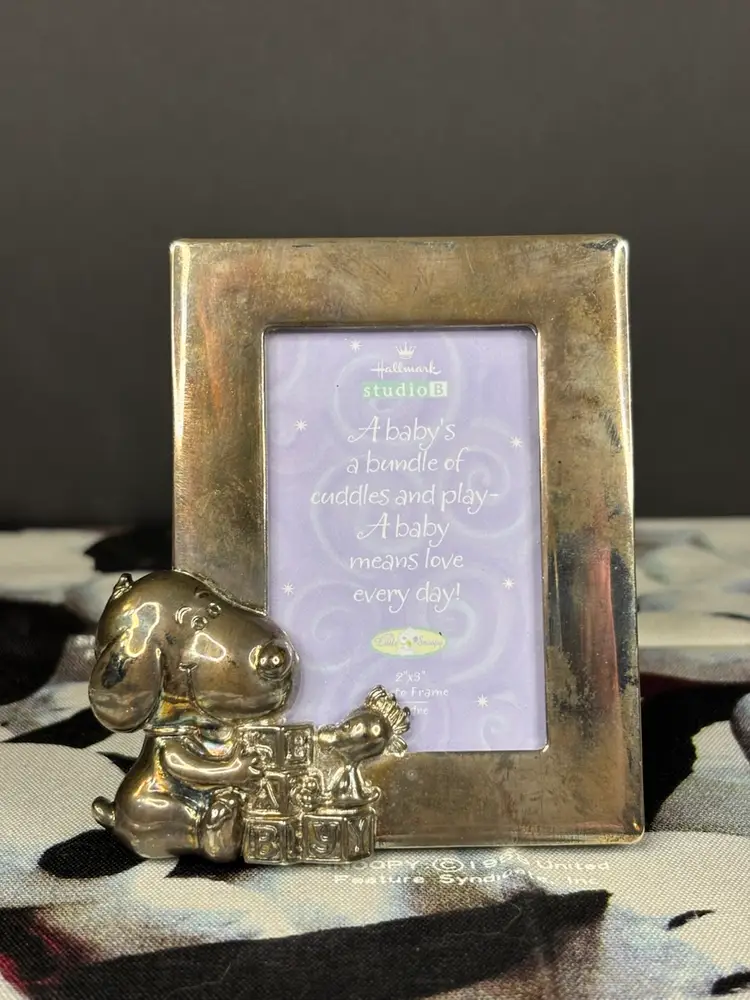 Silver Baby Snoopy Picture Frame
