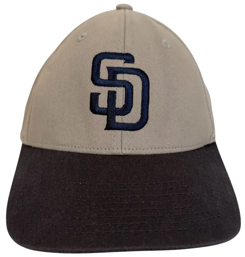 San Diego Padres MLB Two Tone Khaki Embroidered Adjustable Hat by Fanatics