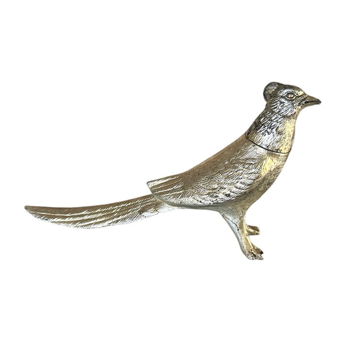 Vintage Silver Pheasant Salt or Pepper Shaker