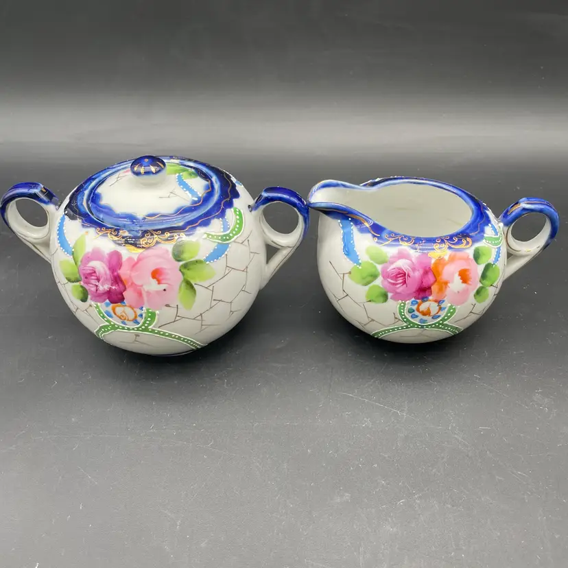 Vintage Cream & Sugar Set