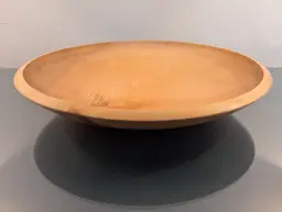 Decorative Hand Turned 14” Wood Bowl Rustic Farmhouse Dough Centerpiece