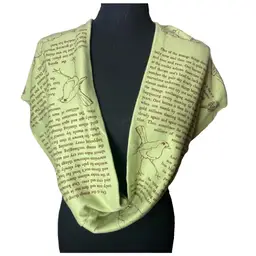Storiarts Infinity Green Scarf The Secret Garden Passage & Illustration EUC