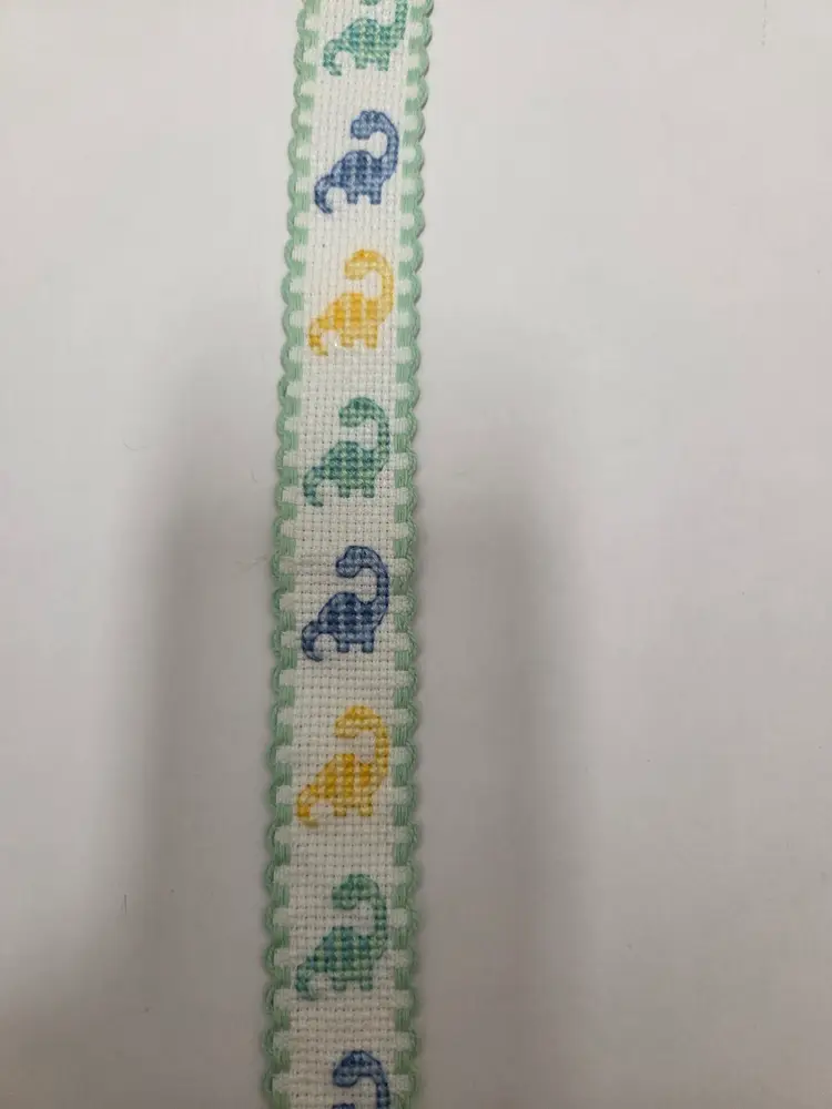 New Lot of Baby Boy Themed Cross-stitched Ribband to Add To Your Craft and Sewing Projects