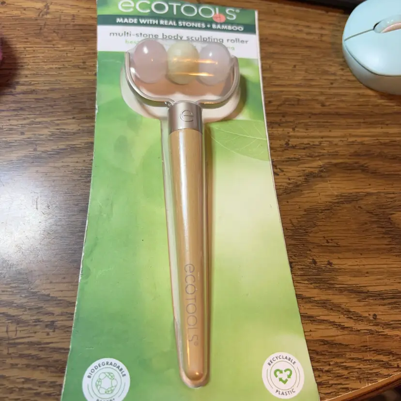 Ecotools Made With Real Stones Plus Bamboo, Multi Stone, Body Sculpting Roller Best For Massaging And Smoothing