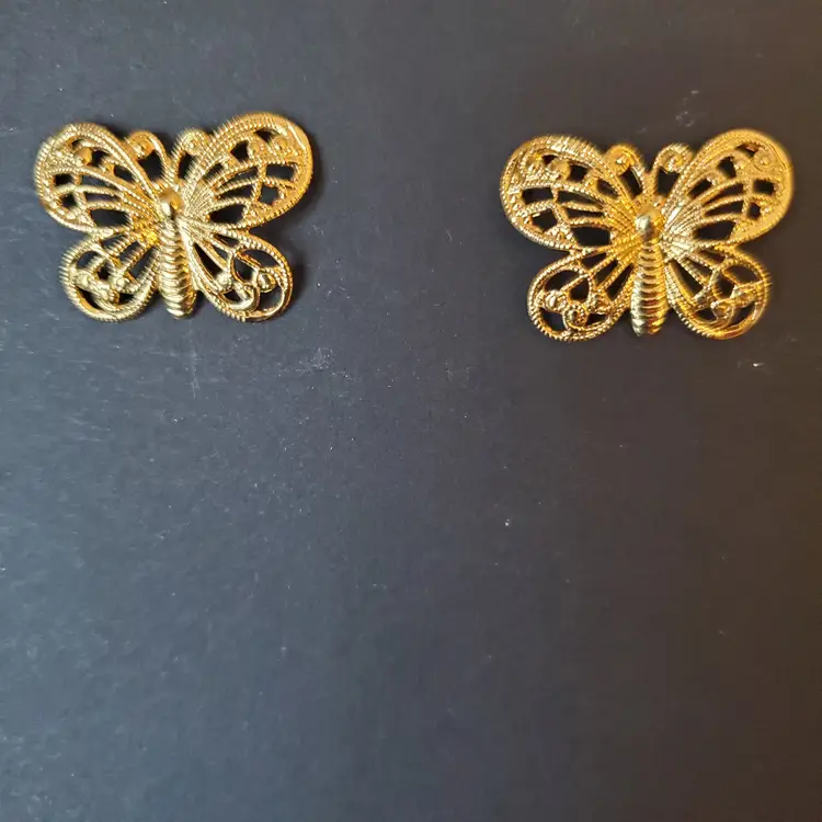 Trifari butterfly earrings 24k posts