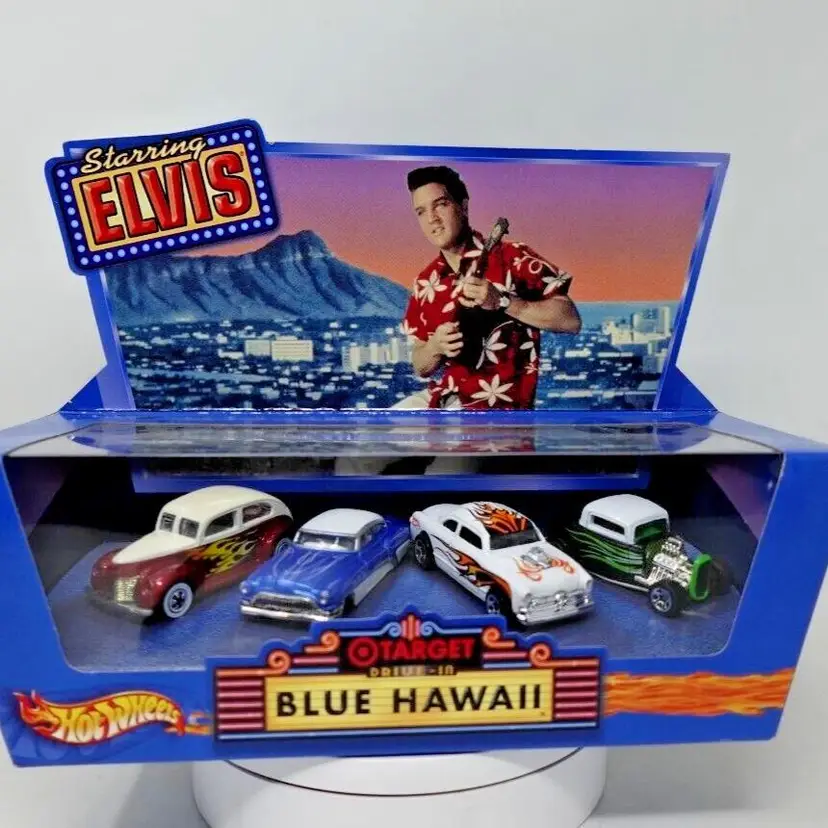Hot Wheels Drive-In Diecast Car- Exclusive Target Blue Hawaii Starring Elvis