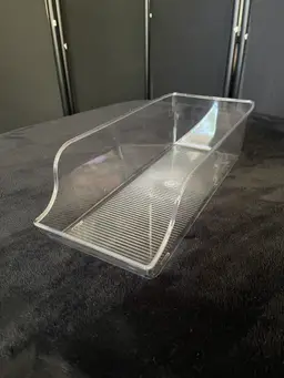 Clear Plastic Refrigerator Organizer Bin for Drinks Cans Bottles