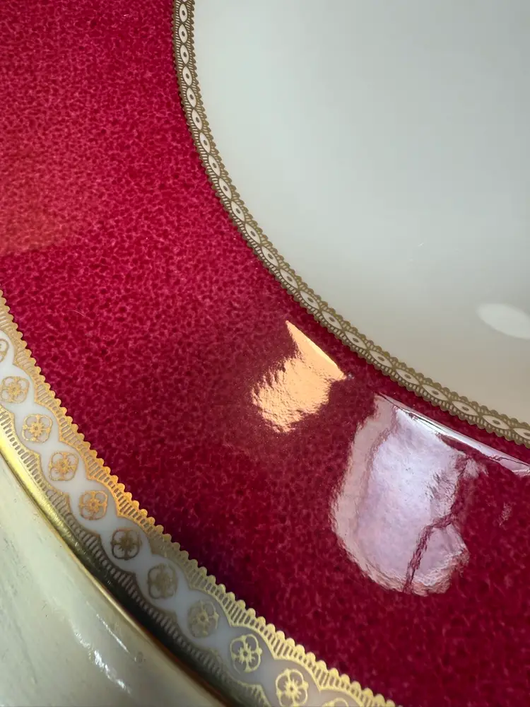 Vintage Wedgwood Ulander Powder Ruby Dinner Plate Bone China