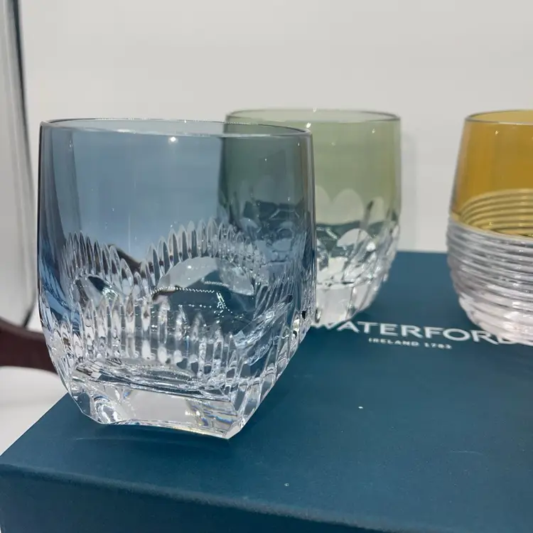 Waterford Crystal Mixology Double Old Fashioned Mixed Color Tumblers 1079440 (4)