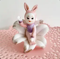 Vintage Napco Easter Bunny Flower Pixie April Lily