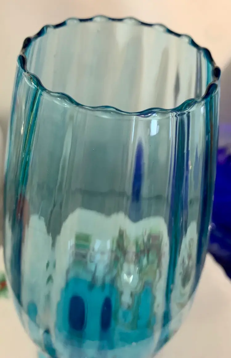 Empoli Ice Blue Optic Vase