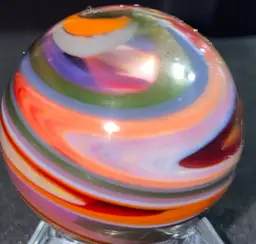 1.25" David Swendemen Glowy Wigwam Marble Front And Back Photos