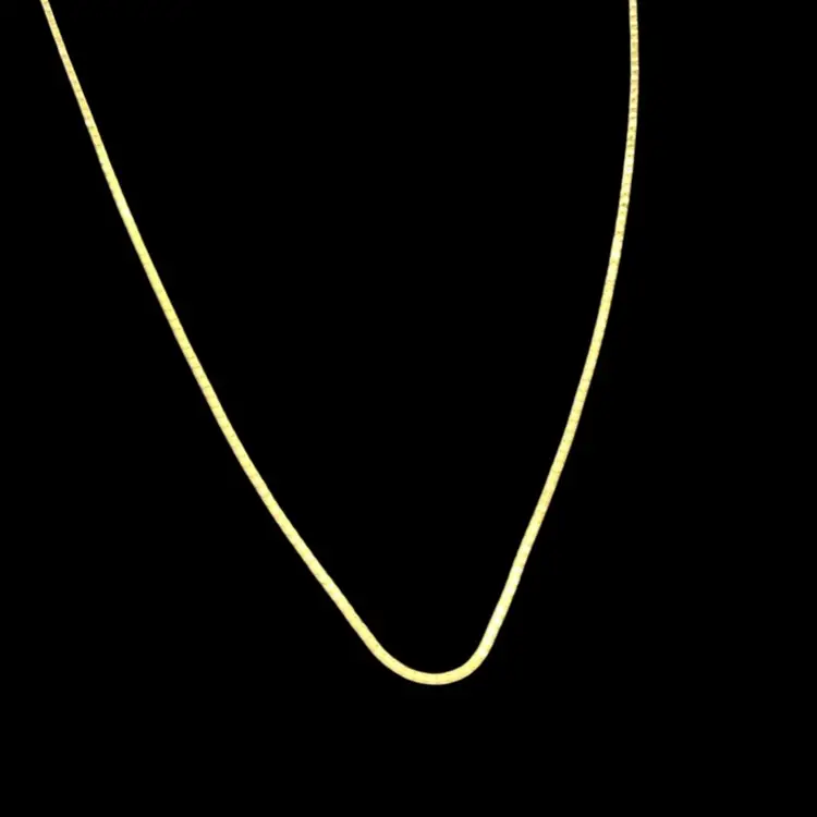14K Solid Yellow Gold Box Chain Necklace 19” | Made in Italy | Fine 14 Karat Gold Chain | Classic Minimalist Everyday Necklace
Inv L19