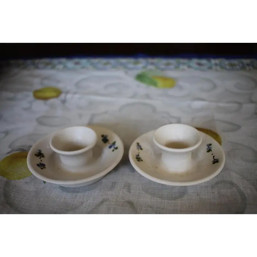 Vintage Hand Made Artist Signed Pottery Candlestick Holders