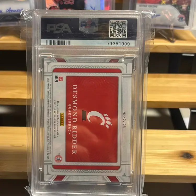 2022 National Treasures Rookie Silhouettes, Desmond Ridder /99 Psa 10 (POP 1)