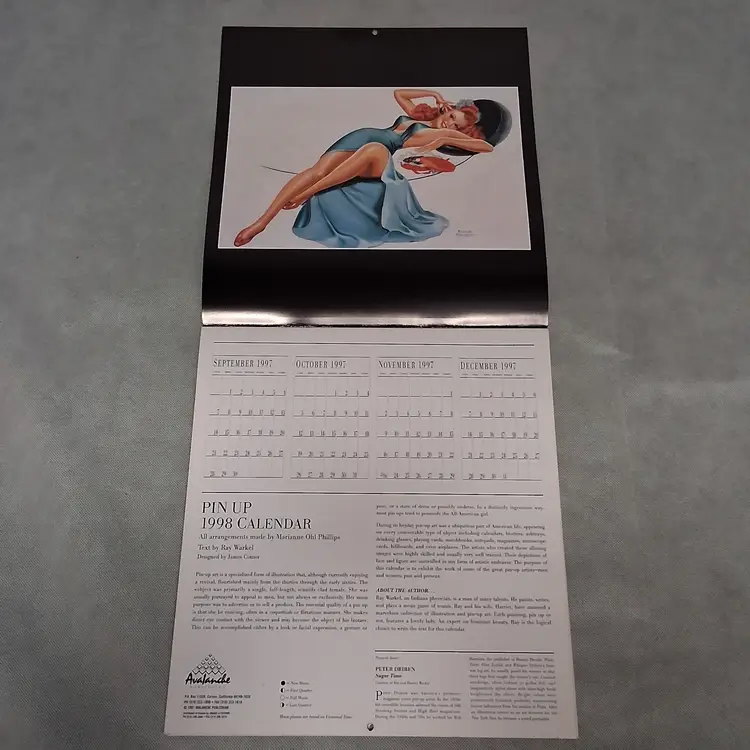 1998 Pin Up Wall Calendar Works for 2026 2037 2043 Gil Elvgren Peter Driben