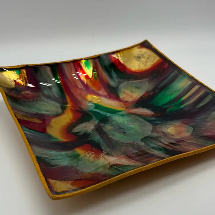 Reverse Painting On Glass MCM style Wall Decor | 7.5 (*Read)