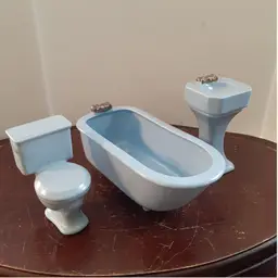 3 Pc Doll House Furniture Bathroom set