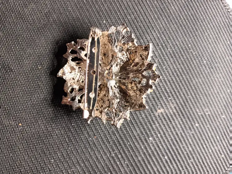 Vintage Floral Style Rhinestone Brooch