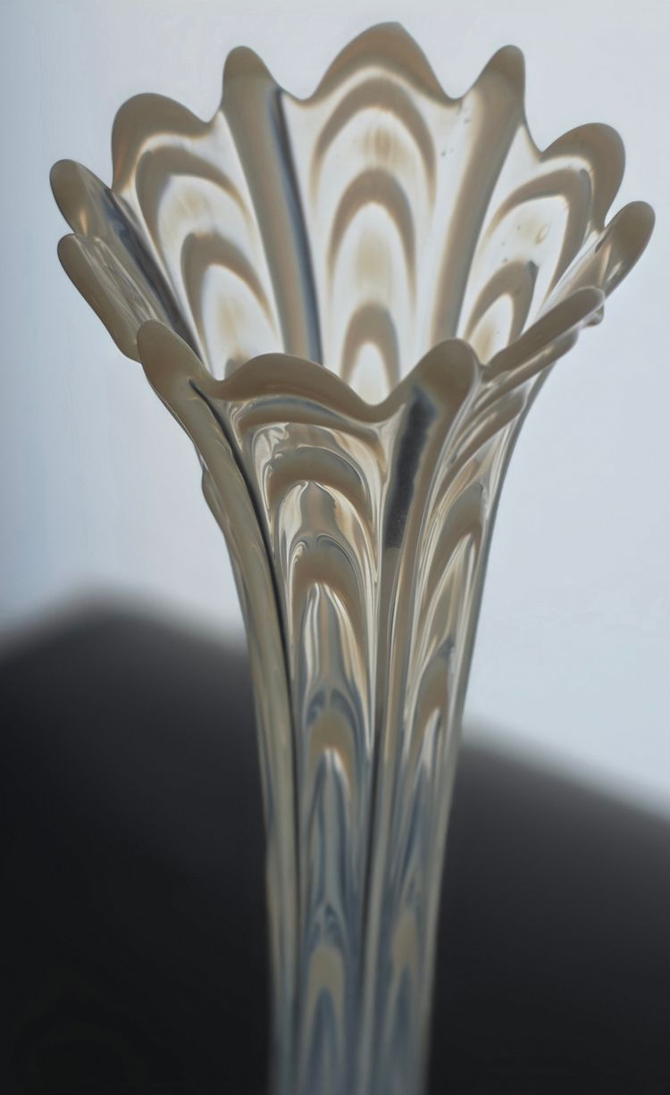 Fenton drape iridescent swung vase