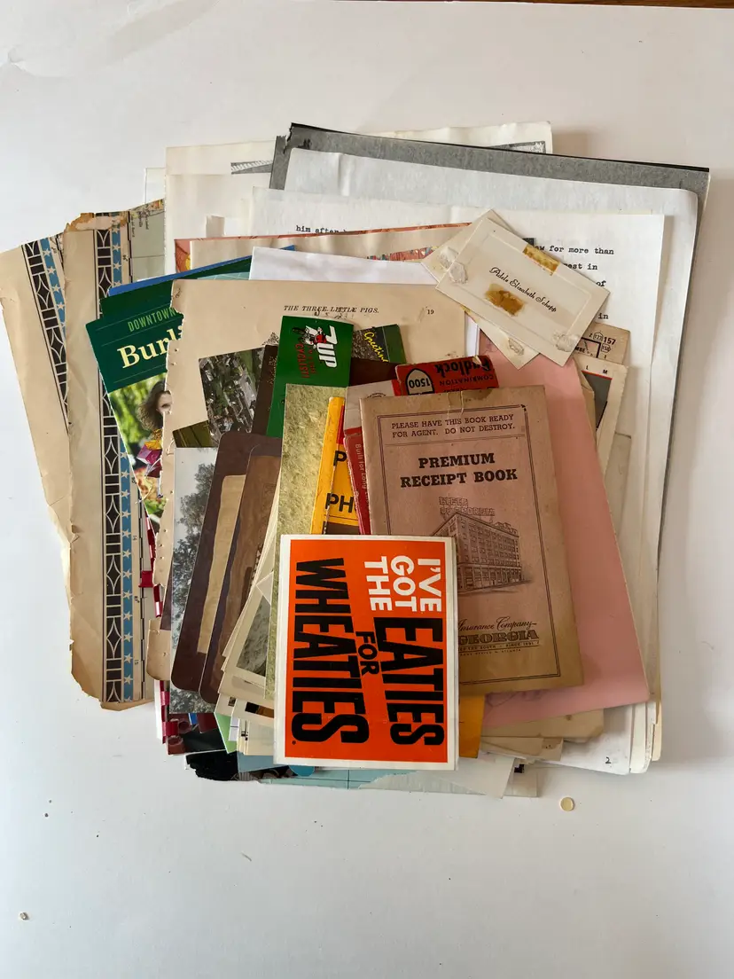 Antique Ephemera Craft Set. Junk Journaling, Smash Books, Scrapbooking. 100+ Items/ Pages, Lot #5