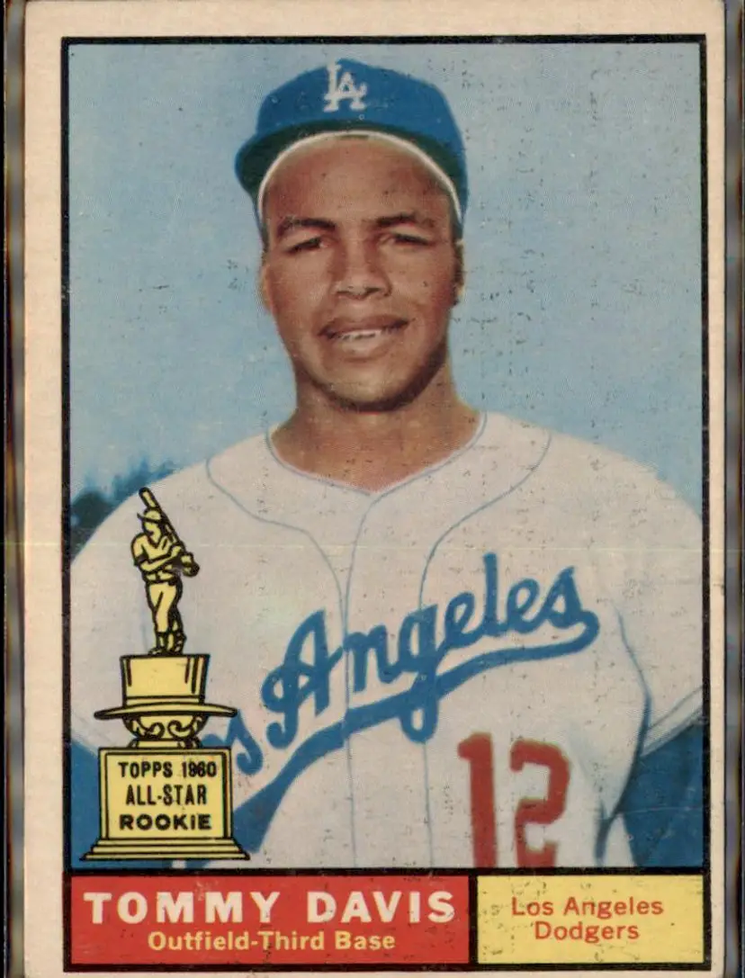 1961 Topps #168 Tommy Davis - ( ) - Los Angeles Dodgers
