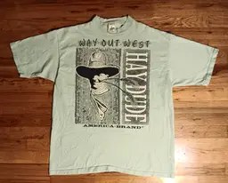 vintage single stitch Way Out West Cowboy Hay Dude t-shirt country western