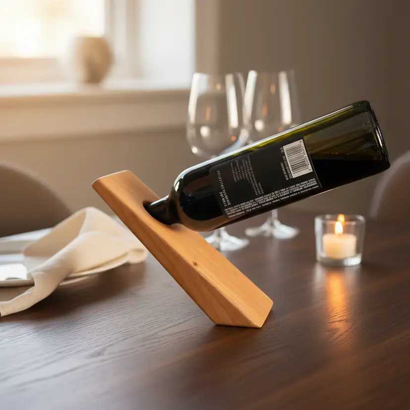 Wooden Floating Wine Holder (WOOD)